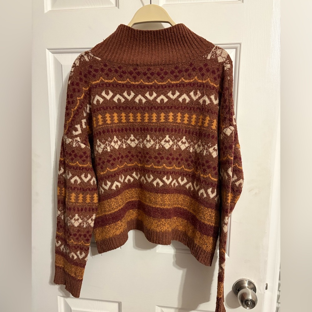 Sugar Moon Cozy Autumnal Turtleneck Sweater. High neck Size L - Picture 2 of 6